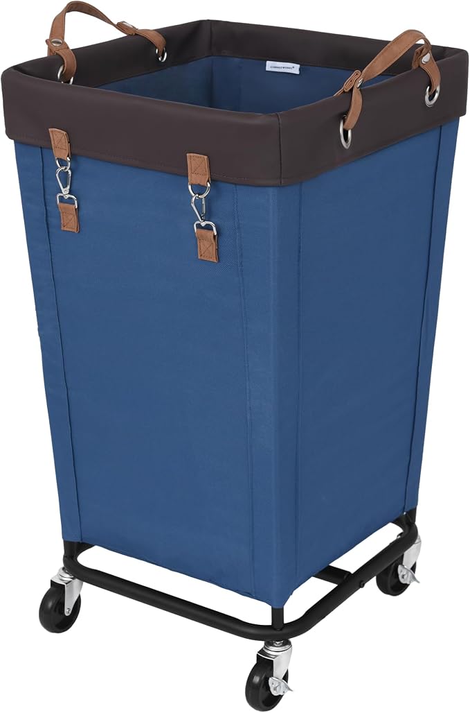 StorageWorks 160L Laundry Basket with Wheels, Rolling Hampers for Clothing
