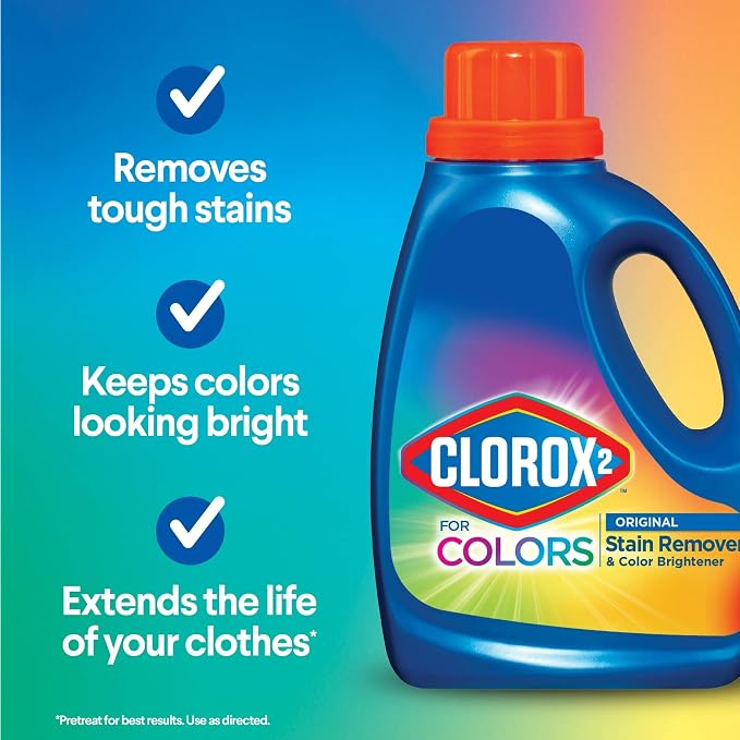 Clorox 2 for Colors - Stain Remover and Color Brightener, 22 Ounces (Packaging May Vary) | 22 Ounces (Packaging May Vary)
