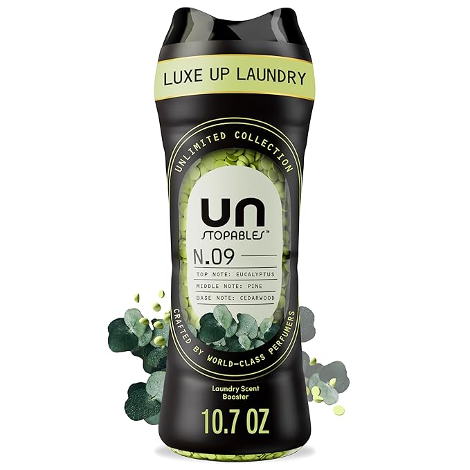 Downy Unstopables Unlimited Collection In-Wash Laundry Scent Booster Beads, No. 09, Fine Fragrance, Long-Lasting Fresh Scent Beads, 10.7 oz