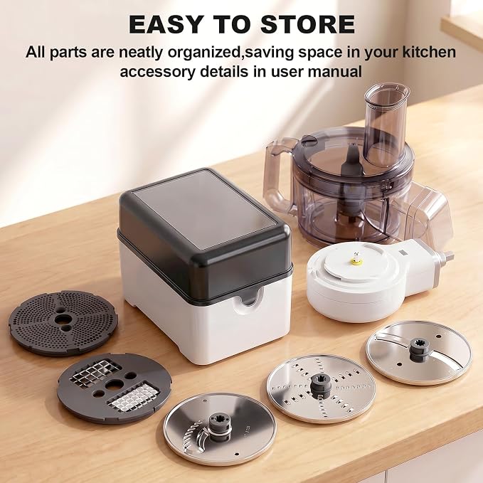 Food Processor for KitchenAid, 5-in-1 Vegetable Food Chopper for KitchenAid, Including Dicing, Shredding, Sauce Grinding, Julienne and Slicing Discs with Storage Case