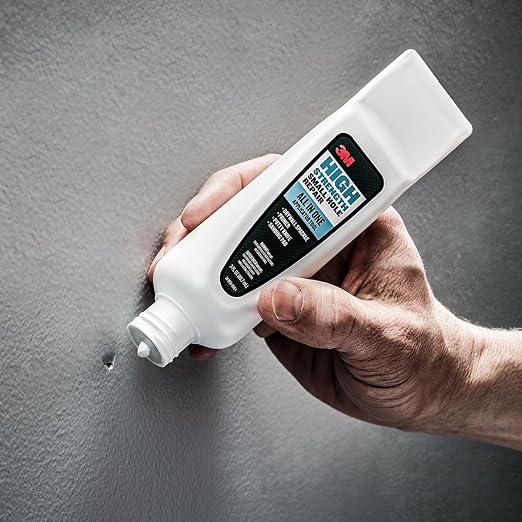 3M High Strength Small Hole Repair, All-in-One Applicator Tool | Quick and Easy Repair for Nicks and Nail Holes, Includes Putty Knife, Spackle, and Sanding Pad For Wall Repairs