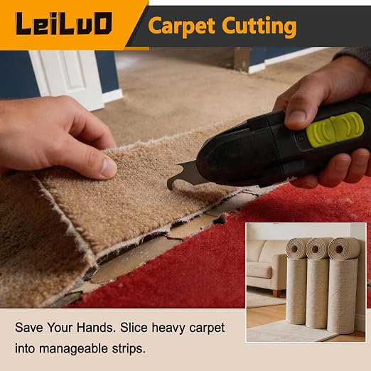 6 Pcs Gen-2 Oscillating Tool Hook Blade Cardboard Carpet Shingle Cutting Multi Tool Hook Knife Blade Compatible with DeWalt Makita Milwaukee and More