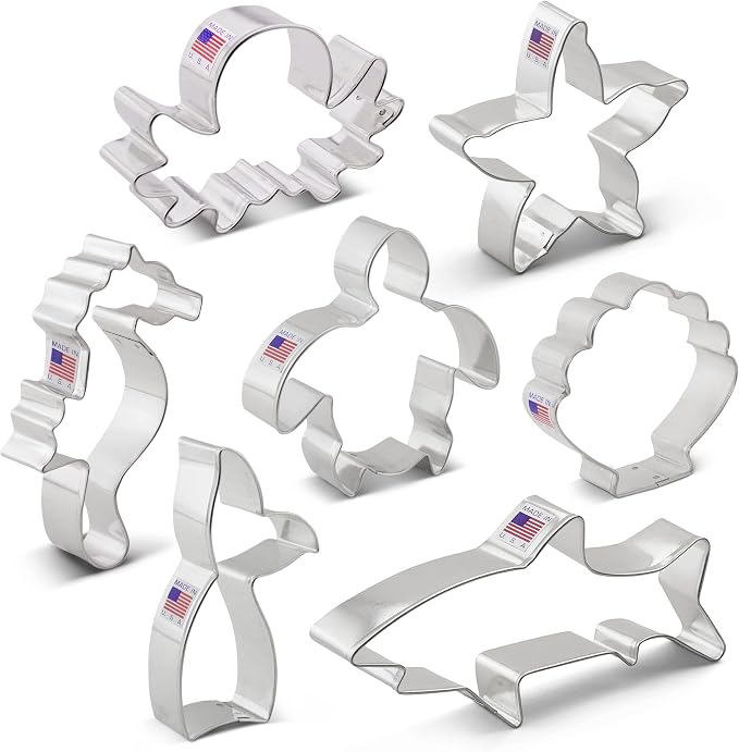 Ann Clark Under the Sea Cookie Cutters 7-Pc. Set Made in the USA
