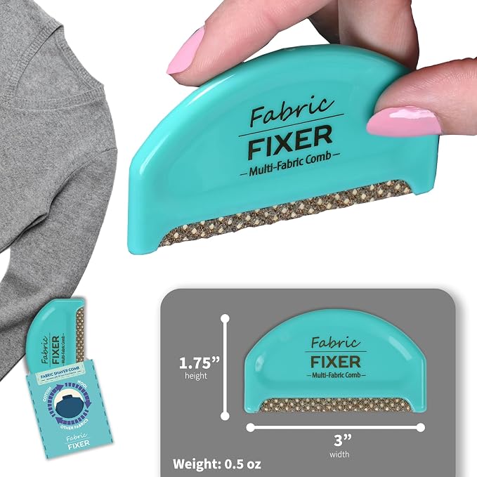 Multi-Fabric Sweater Comb for Pills and Fuzz - Manual Fabric Defuzzer Wool Lint Shaver Comb Scraper for Clothing, Sheets and Furniture by Wardrobe Hackers