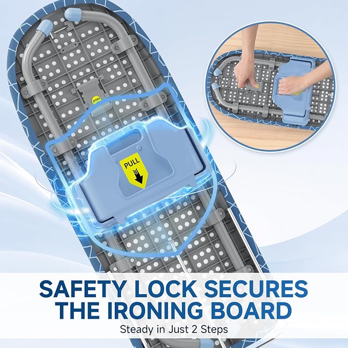 Small Ironing Board, Tabletop Iron Board with Iron Rest & Holder | 12 x 32 inchs, Mini Iron Board with Iron Rest, Non-Slip Feet, Suitable for Laundry Rooms, Bedrooms, Dormitories, Travel