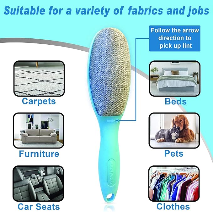 4Pack 2Colors Lint Brush for Clothes Furniture Couch, Lint Brush Pet Hair Remover for Clothes Brush, Reusable Lint Brushes for Pet Hair,Velvet Brush, Pet Brush, Fabric Brush