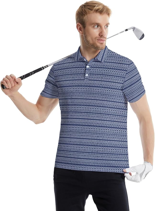 Polo Shirts for Men Moisture Wicking Mens Polo Shirts Patriotic Shirts for Men