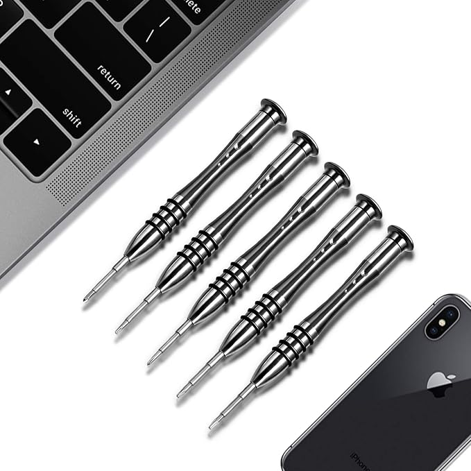 Screwdriver Set, Tri-Wing Phillips Pentalobe Screwdrivers Repair Tool Kit | Stainless Steel Material, 360° Rotating Labor-Saving Cap, Magnetic Tips, For Apple MacBook Mac Retina Pro Air - 5 T5 T6