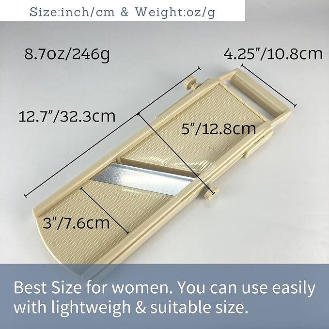 Mandoline Slicer for Vegetable, Fruit [Made in Japan] Kitchen Peelers Japanese Stainless Steel Blade