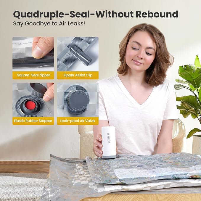 Travel Essentials set, Vacuum Bags for Travel with Digital Display air Pump,18 PCS Combo Size for Luggage and Suitcase,Space Saver for Clothes（20"x6PCS+24"x6PCS+28"x6PCS)