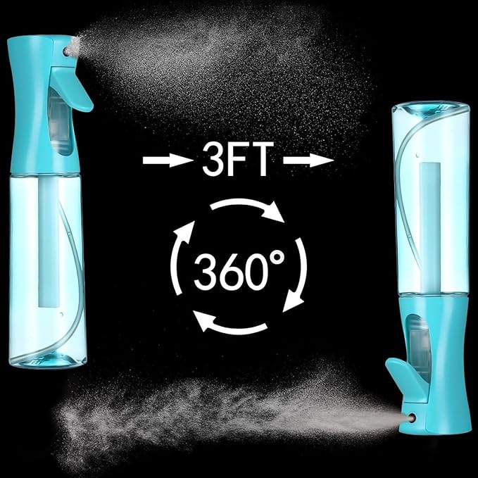 Spray Bottle For Hair,Continuous Spray Bottle, Fine Mist Empty Spraying Water Bottles for Plants, travel, Salons,Ironing and Cleaning (Blue)
