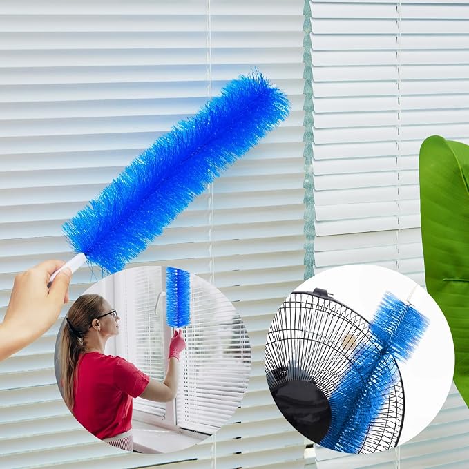 Fan Cleaner Brush, Fan Brush Cobweb Duster Microfiber Duster Ideal for Ceiling Duster, Household Duster for Curtains, Fan Cleaner for Box Fan (2 Pack)