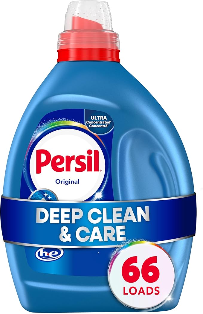 Persil Original Liquid Laundry Detergent, 66 Loads, 50 Fl Oz | Deep Clean & Care, Helps Protect Colors, Tackles Tough Stains, Ultra Concentrated Formula, HE Safe, All Water Temperatures