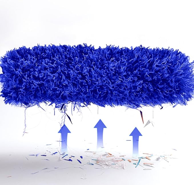 SetSail Extra-Long Dusters with Extension Pole 100-inch for Cleaning,Blue | Bendable Microfiber Head,Washable, Ceiling Fan Cleaner Duster, for Corner, High Ceilings and Furniture