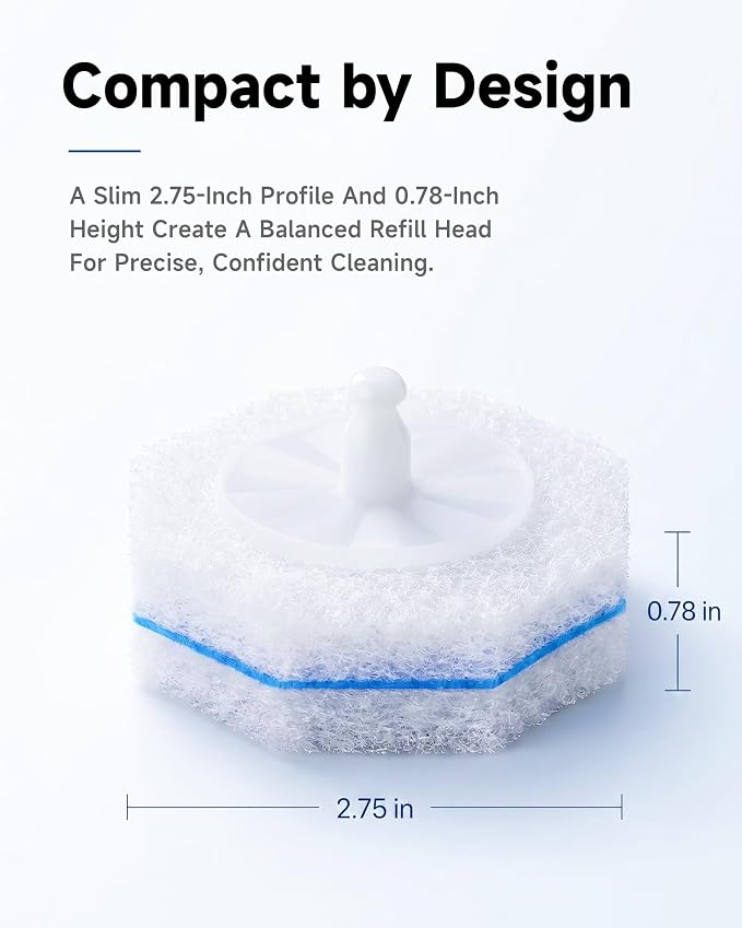 50 Count Toilet Wand Refills for Clorox, 5X Cleaning Power Toilet Bowl Wand Refills & High-Density Disposable Toilet Brush Scrubber - No Falling Apart, Instant Foam for Bathroom Cleaning