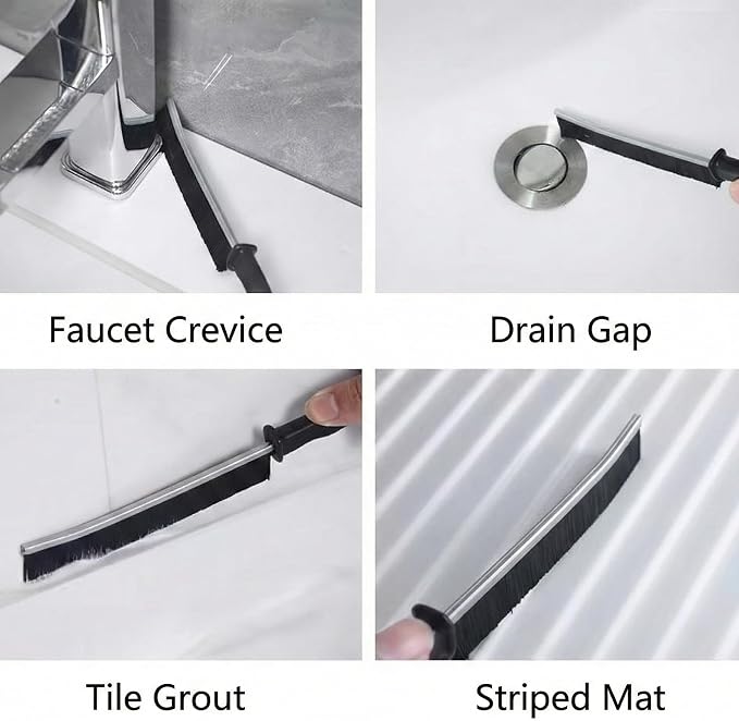 8 Pcs Hard Bristle Crevice Cleaning Brush,Gap Cleaning Brush,Grout Brush Gap Crevice Brush for Cleaning Narrow Spaces,Gap Cleaner Tool for Kitchen Sink Window Tracks Bathroom Corners