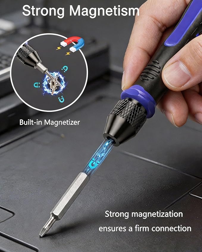 ORIA Small Precision Screwdriver Set, Mini Repair Tool Kit for Phone, PC, Computer, Laptop, Xbox, Switch, Glasses, Watch, Electronics, DIY, Pocket Repair Tools with Torx Phillips Flat and More