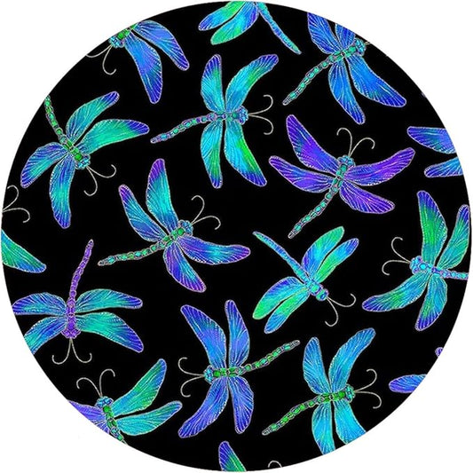 Andreas Silicone Jar Opener, Dancing Dragonfly – 6.25" Non-Slip Lid Gripper & Garlic Peeler, Food and Dishwasher Safe, Multi-Use, Durable Silicone & Fabric, Made in the USA, JO-260
