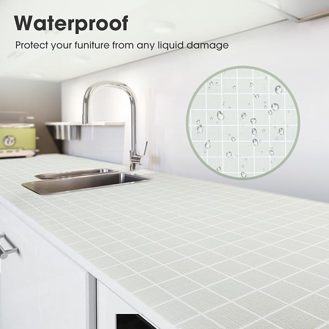 Beautysaid Shelf and Drawer Liner for Kitchen Cabinet Non Adhesive Non Slip | Shelf Paper Waterproof Washable Thickened for Dresser Pantry Shelve Bathroom Protector Liner(Light Green,12 in x 20 FT)