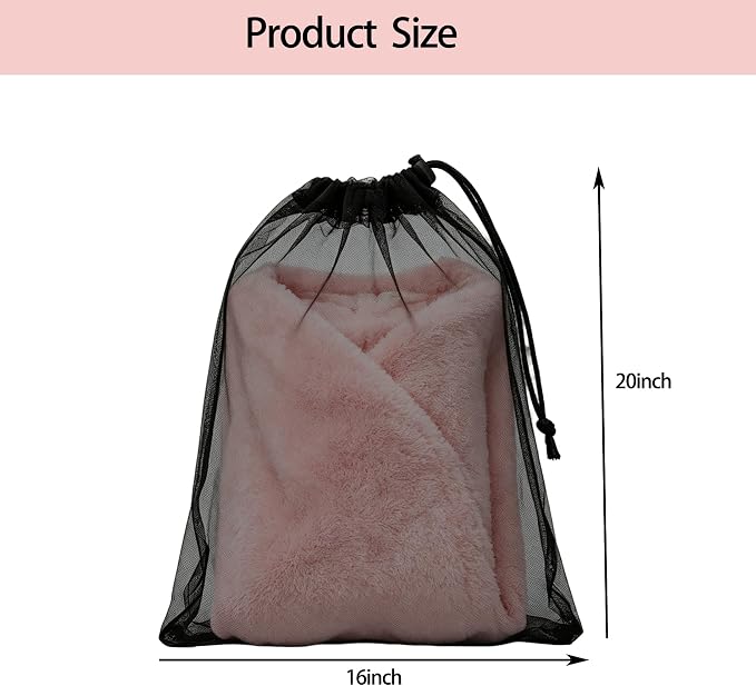 4 Pack Mesh Travel Laundry Bag 16" x 20"Extra Large Dirty Clothes Organizer | Machine Washable Dirty Clothes Organizer with Drawstring and ID Tag, Large Enough to Laundry Essentials forTravel