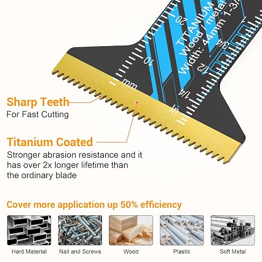 Oscillating Tool Blade, 34PCS Universal Wood Metal Oscillating Multitool Quick Release Saw Blades Fit Porter Cable Black & Decker Rockwell Ridgid Ryobi Milwaukee DeWalt Chicago Craftsman