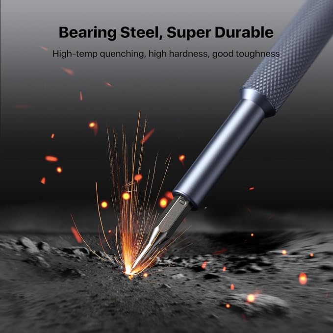 AXTH 37-in-1 Small Precision Screwdriver Set, Stocking Stuffers for Men | Professional S2 Magnetic Mini Repair Tool Kit for Phone, Computer, Watch, Laptop, Macbook, Ring Doorbell, Eyeglass