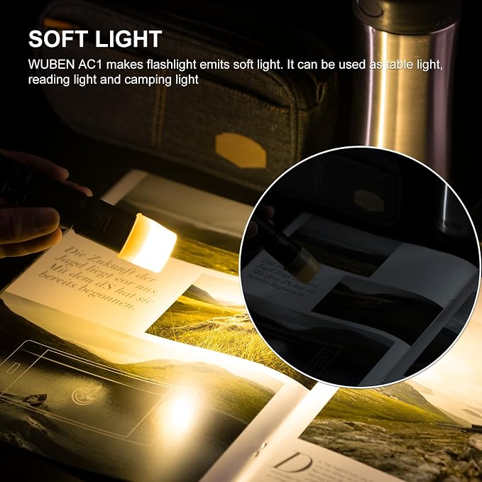 WUBEN AC1 3-Color Durable Flashlight Diffuser 24.5-26mm Diameter Lamp Cap | Compatible with for C3 L50 Flashlight