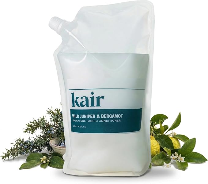 Kair Signature Fabric Conditioner, Wild Juniper & Bergamot, Fabric Softener | 16.9 fl oz plant-based Fabric Softener Refill; softens & protects fibers, pair with our Liquid Detergent