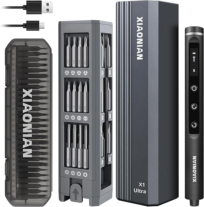 3.7V Precision Electric Screwdriver Set,76 IN 1 Mini Electric Screwdriver Cordless Set with USB Charging,5 Torque Settings Repair Tool Kit for Electronics Phone Camera Laptop Watch