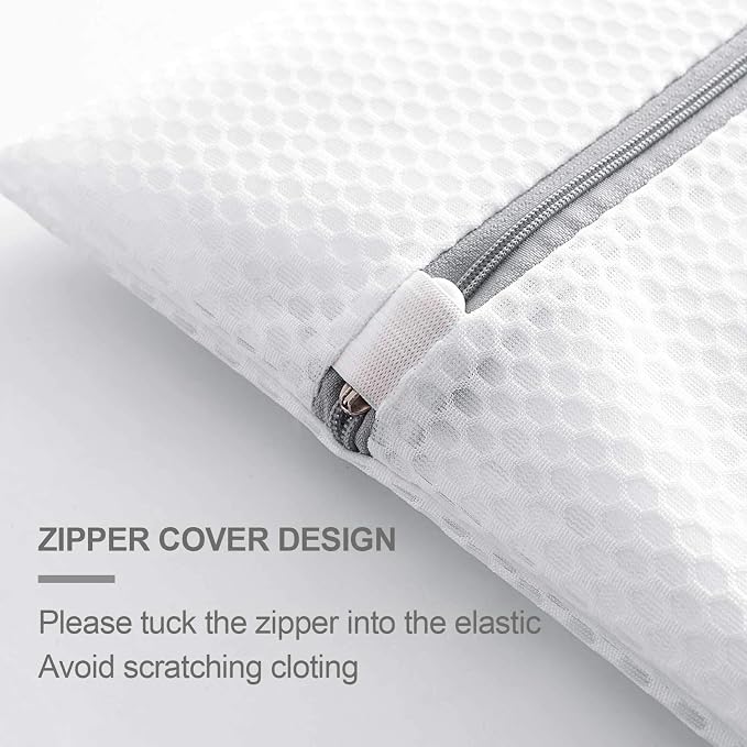 Oversized Honeycomb Mesh Laundry Bags, 2 Pack 35x43.3 inch Heavy Duty Delicate Wash Bag with Zipper.