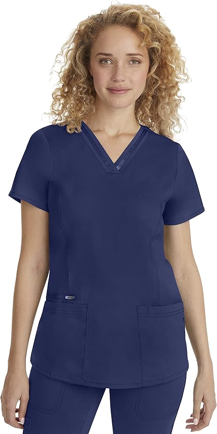 Healing Hands Purple Label Scrub Top for Women with 3 Pockets | Princess Paneling, Secure Zip Pocket, Flattering Modern Fit, Organized Storage, Professional Workwear, Easy Care Fabric