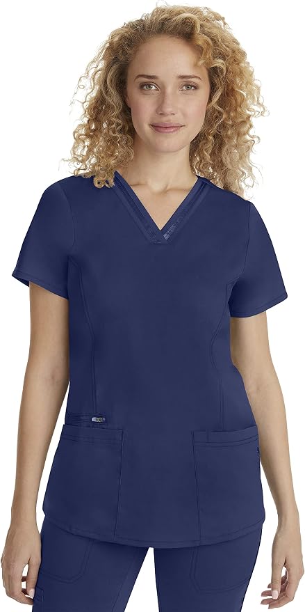 Healing Hands Purple Label Scrub Top for Women with 3 Pockets | Princess Paneling, Secure Zip Pocket, Flattering Modern Fit, Organized Storage, Professional Workwear, Easy Care Fabric