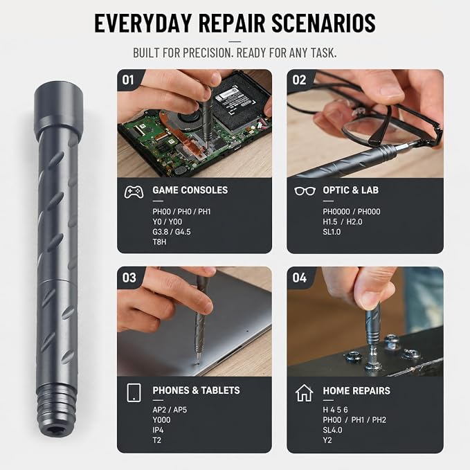 55-in-1 Magnetic Precision Screwdriver Set, Tool Cube Kit, Electronics Repair Kit with Screwdriver Bits, Wrenches, Pry Tools for Phone, Laptop, Appliances, Game Consoles, Glasses & DIY