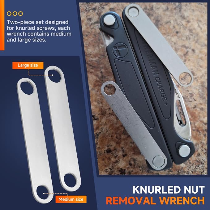 (2Pcs) For Leatherman wrench Knurled Nut Removal Wrench for Leatherman Tool Disassembly, Maintenance, Cleaning and Upgrades
