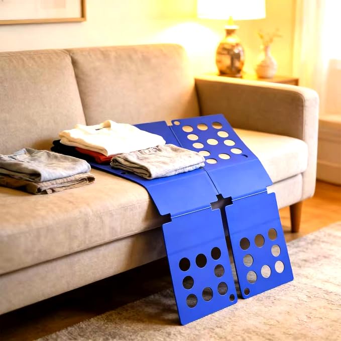 Clothes Folding Board, Blue Adjustable T-Shirt Folder,Kids clothes foldingboard 、Small Size for 1-9 Years Old、folding board for kids 15.7 x 18 Inch, Laundry Organizer for Adults and Kids(BLUE)