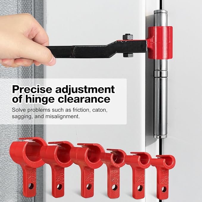 Vdsfand 6 IN 1 Door Hinge Adjustment Tool Kit Door Gap Adjustment Tool for Precise Hinge Gap Adjustment Upgraded Door Hinge Tool for Installation and Repair of Residential and Commercial