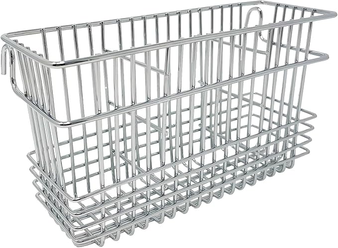 Better Houseware Silverware Utensil Drying Rack Holder Basket for Spoons & Chopsticks Silverware Caddy Silverware Drying Basket Silverware Drainer Basket (3 Compartments, Chrome)