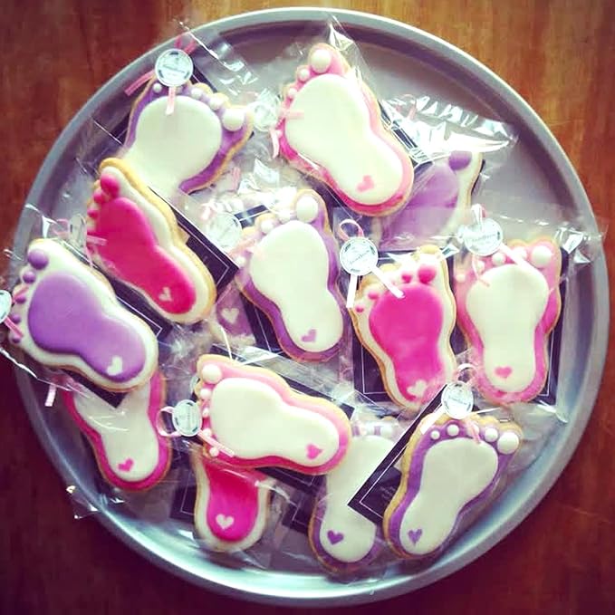 Baby Shower Cookie Cutters 8Pcs, Cute Shapes Baby Carriage Onesies Bottle Bib Clothes Elephant Bear Fondant Cutter, Sturdy Metal Biscuit Cutter Cookie Mold for Baby Shower Baking & Gift
