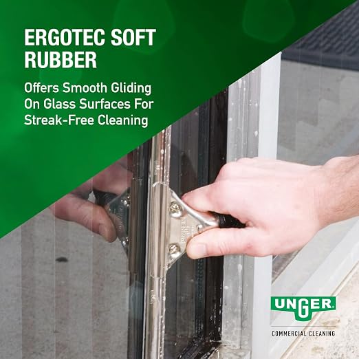 Unger Commercial Window Cleaning Kit (PWK00) – Heavy Duty StripWasher Set with Squeegee, 8'' Telescoping Pole, Sponge - Professional Tools for High-Performance Commercial Window Cleaning