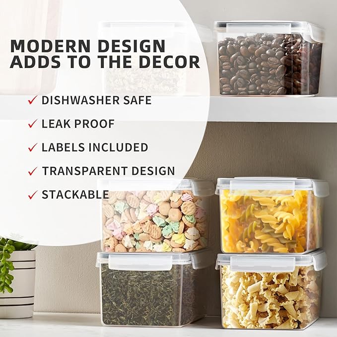 8 Pack Airtight Food Storage Containers