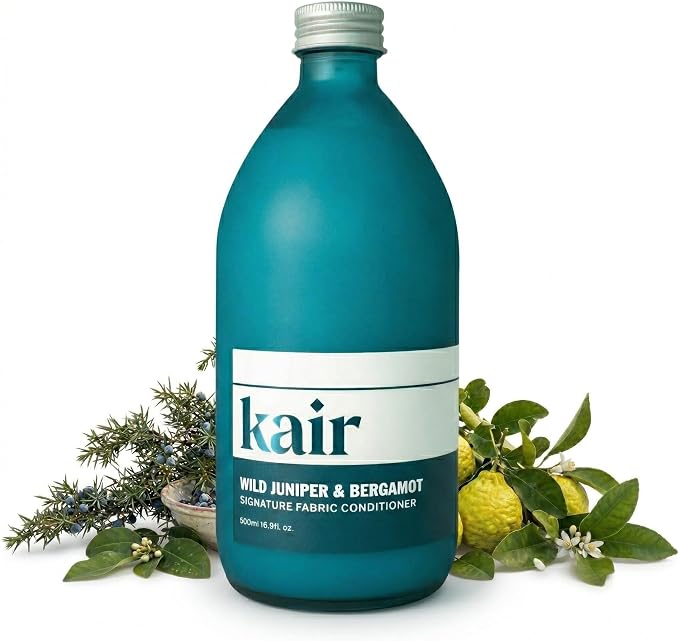 Kair Signature Fabric Conditioner, Wild Juniper & Bergamot, Fabric Softener | 16.9 fl oz plant-based Refillable Fabric Softener; softens & protects fibers, pair with our Liquid Detergent