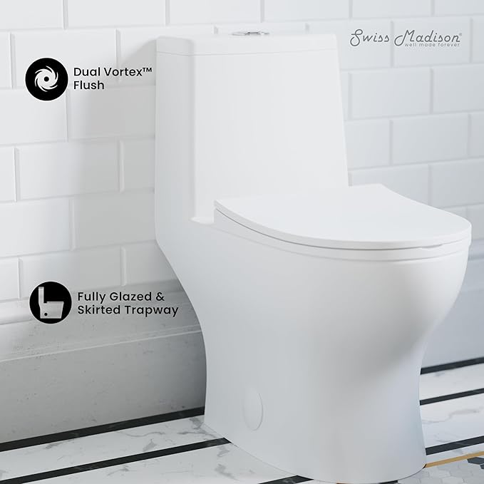 Swiss Madison SM-1T112 Ivy One Piece Toilet Dual Flush