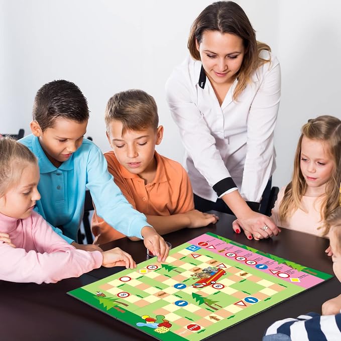 Zhanmai 4 Pcs Folding Blank Game Board 17 x 17 Inch Make Your Own Game Board, Quad Fold Dry Erase Blank Games Boards for School Classroom DIY Games Activities, 4 Folders