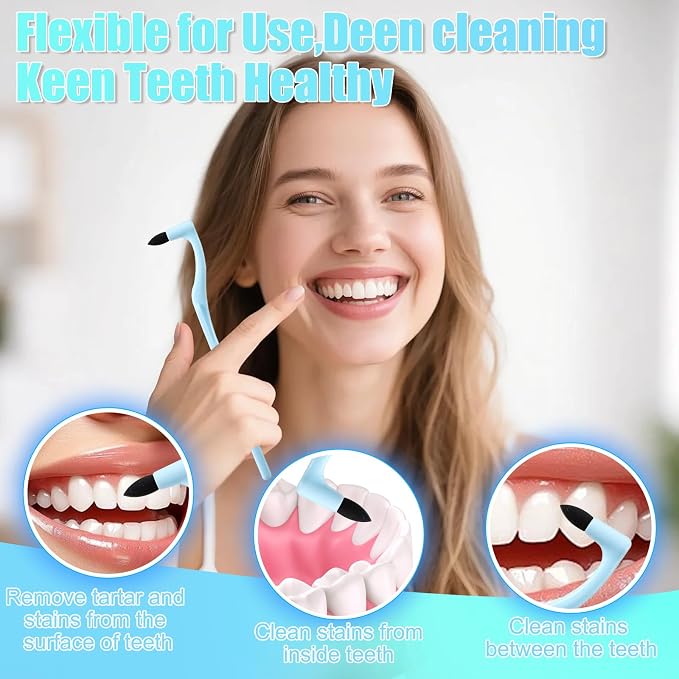 8PCS Tooth Stain Remover Dental Plaque Tartar Eraser Tool Kit, Teeth Cleaning Polisher with Dental Picks, Oral Care Teeth Whitening Cleaning Tools