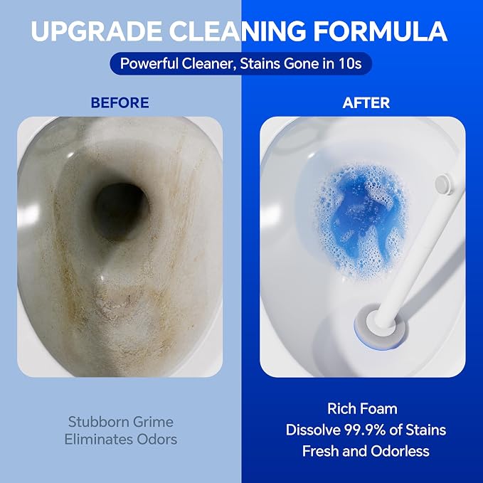 Disposable Toilet Brush, Toilet Cleaner, Toilet Brush (Including 54 Replacement Brush Heads) for deep Cleaning of Toilets, Toilet Brush and Brush Holder Set for maintaining Bathroom Hygiene.