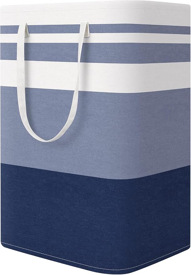 StorageRight Laundry Basket Hamper Large Collapsible Laundry Hamper with Easy Carry Handles，Freestanding Clothes Hampers for Laundry, Bedroom, Dorm, Clothes, Towels, 75L, Gradient Blue | Freestanding Clothes Hampers, Foldable design, with Easy Carry Ha...