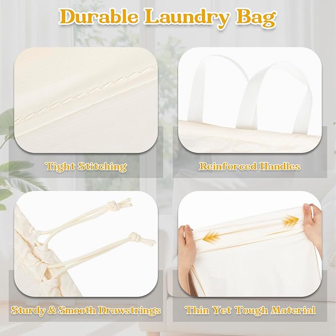 Extra Large Heavy Duty Laundry Bag for Dorm & Family | Tear-resistant 120L hamper liner holds 40lbs. Perfect washable sack for college dorms, laundromats, and seasonal storage