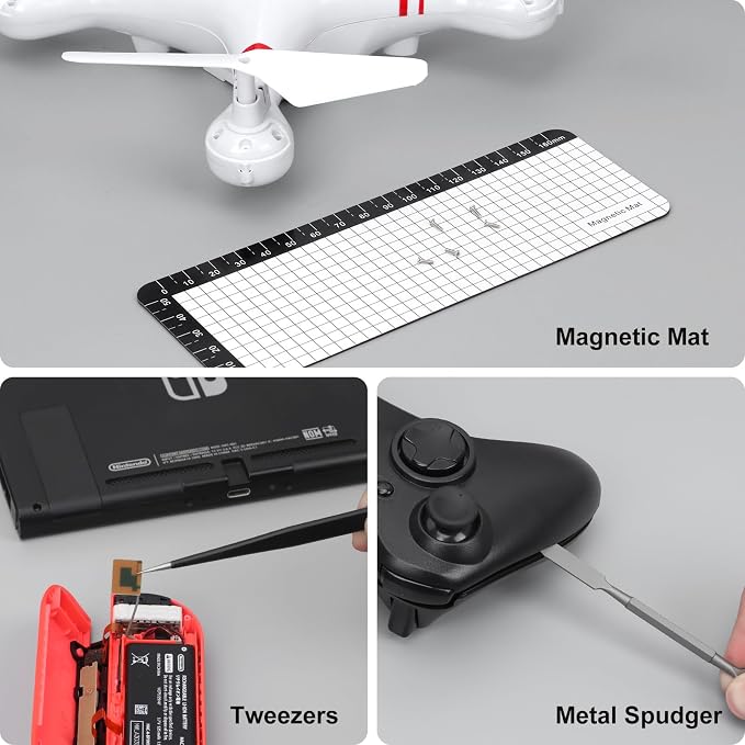 STREBITO Mini Electric Screwdriver Set, 70 in 1 Small Electric Screwdriver | 64 S2 Preicison Bits, 5 Torque Settings, 4 LED Lights, Mini Power Screwdriver Repair Tool Kit for Computer PC, Electronic, RC