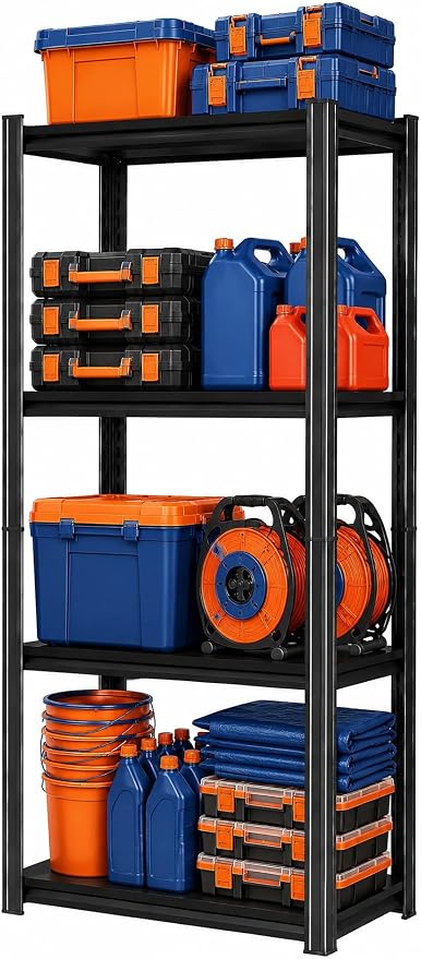 Garage Shelving, Heavy Duty Adjustable Boltless Metal Storage Shelving Units