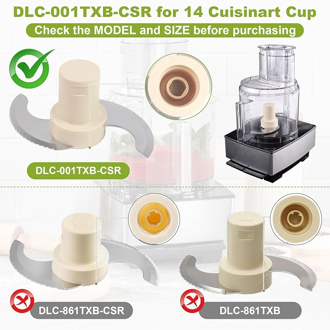 Blade for Cuisinart 14 Cup Food Processor Replacement for Model DLC-2014, DFP-14BCNY, DFP-14BCN, DFP-14BWN - ONLY for Cuisinart Blades 14 Cup - Part# DLC-001TXB-CSR